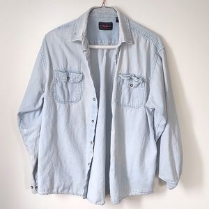Wrangler Men's Large Long Sleeve Denim Shirt
